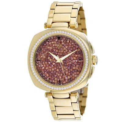 Christian Van Sant Women's Mirabella Orange Dial Watch In Gold