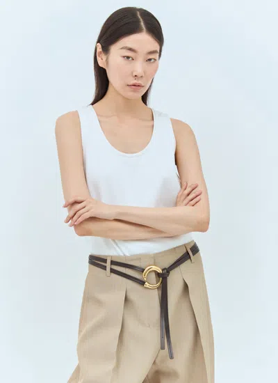Bottega Veneta Sardine Leather Belt In Brown