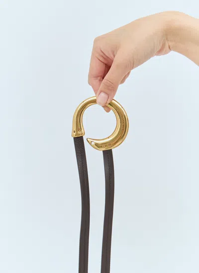 Bottega Veneta Sardine Leather Belt In Brown