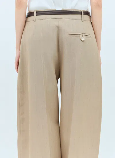 Bottega Veneta Sardine Leather Belt In Brown