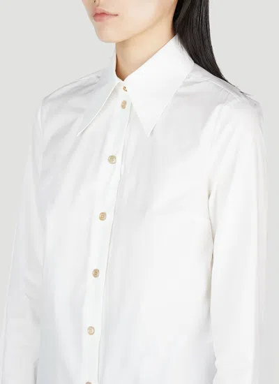 Gucci Point Collar Shirt In White