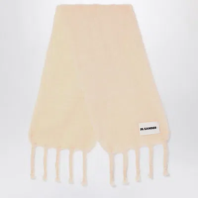 Jil Sander Pale Pink Mohair Blend Scarf Women In Pink
