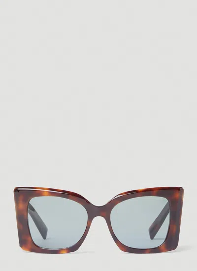 Saint Laurent Women Blaze Tortoiseshell Sunglasses In Brown