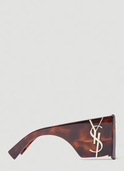 Saint Laurent Women Blaze Tortoiseshell Sunglasses In Brown