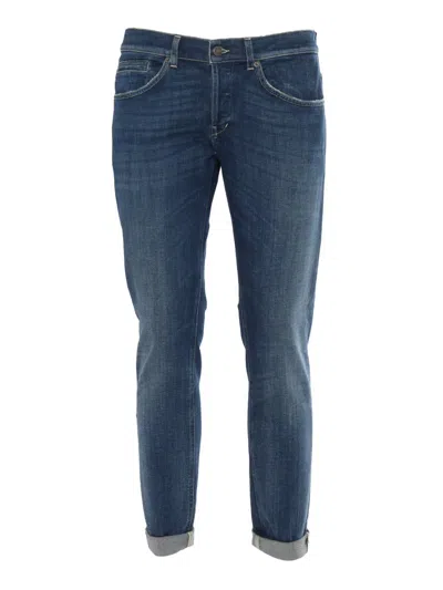 Dondup Relaxed Fit Dark Blue Denim Pants In Blue