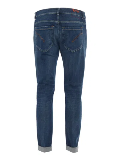Dondup Relaxed Fit Dark Blue Denim Pants In Blue