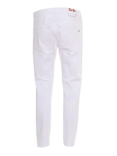 Dondup Carrot Leg Jeans In Durable Cotton Drill In White