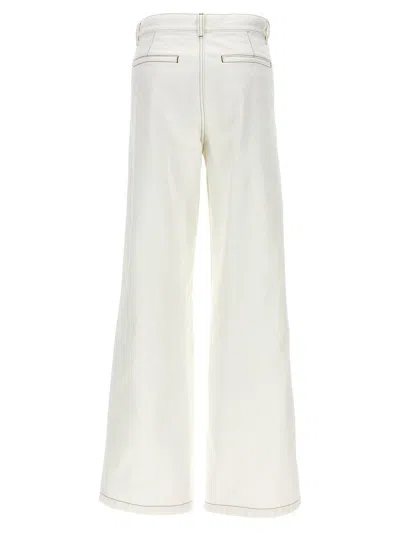 Dries Van Noten Trousers Straight Leg Wide-leg Design In White