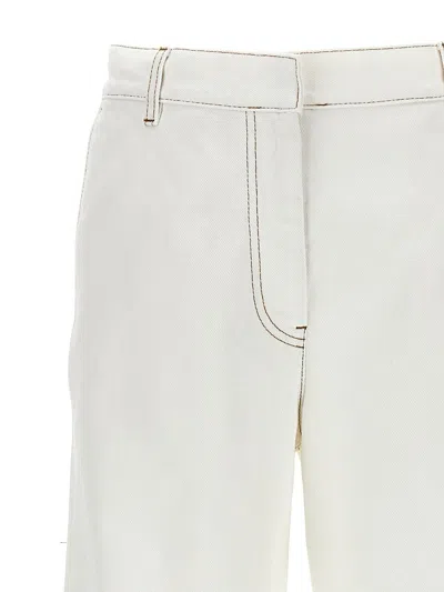 Dries Van Noten Trousers Straight Leg Wide-leg Design In White