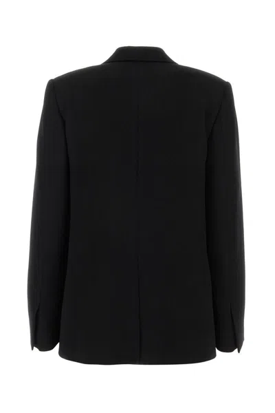 Lanvin Blazer Longline Single-breasted Notch Lapels Flap Pockets In Black