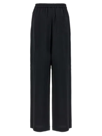 Moschino Acetate Trousers Elastic Waistband In Black