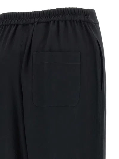Moschino Acetate Trousers Elastic Waistband In Black