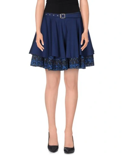 Just Cavalli Mini Skirt In Dark Blue