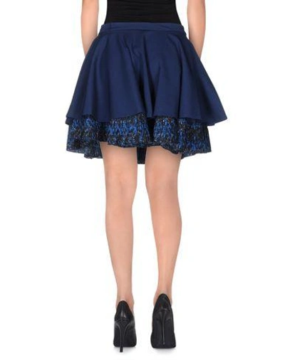 Shop Just Cavalli Mini Skirt In Dark Blue