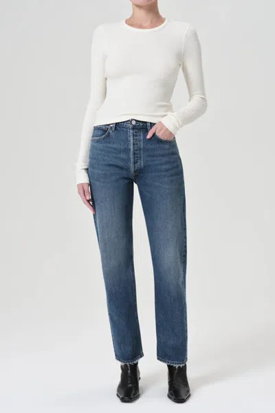 Agolde 90's Pinch Waist High Rise Straight Jeans In Portrait