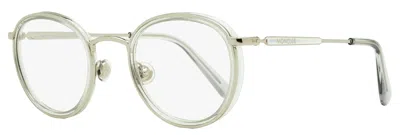 Moncler Unisex Oval Eyeglasses Ml5153 020 Palladium/crystal 49mm In Multi