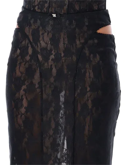 Misbhv Sheer Lace Halterneck Corset Top In Black