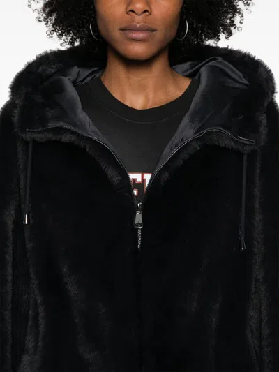 P.a.r.o.s.h Hooded Faux-fur Coat In Multicolor