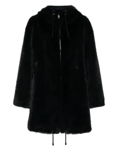 P.a.r.o.s.h Hooded Faux-fur Coat In Multicolor