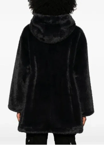 P.a.r.o.s.h Hooded Faux-fur Coat In Multicolor