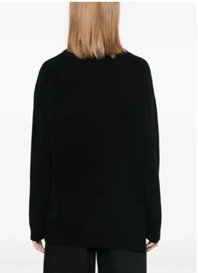 P.a.r.o.s.h Parosh Black Wool-cashmere Ribbed Sweater In Black