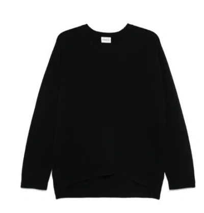 P.a.r.o.s.h Parosh Black Wool-cashmere Ribbed Sweater In Black