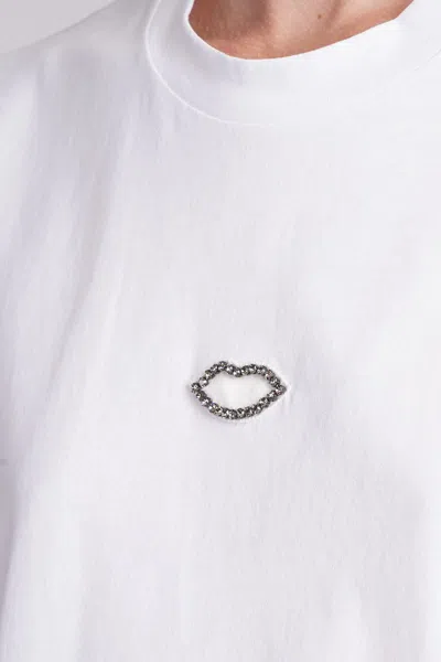 Stella Mccartney Women's Crystal Lips T-shirt In White