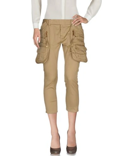 Dsquared2 Cropped Pants & Culottes In Sand