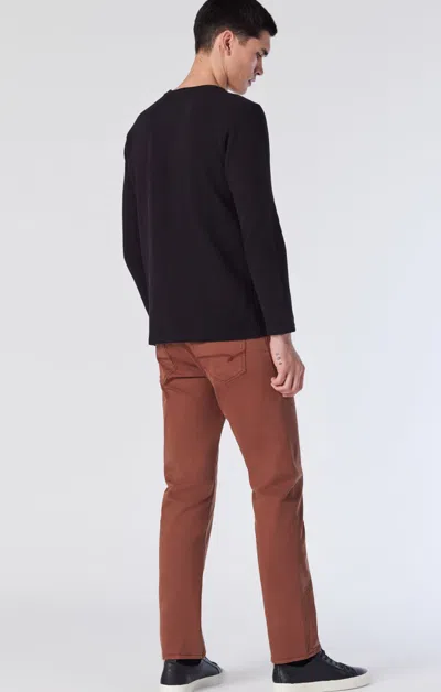 Mavi Zach Straight Leg Pants In Downtown Brown Twill In Brown