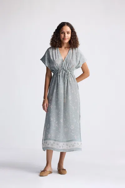 Reistor Gathered Maxi Dress In Silver