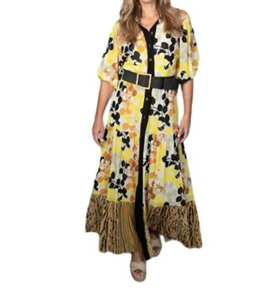 Petit Pois By Viviana G Marbella Maxi Dress In Yellow In Multi
