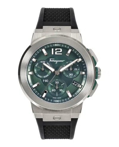 Ferragamo F-80 Titanium Tech Silicone Watch In Multi