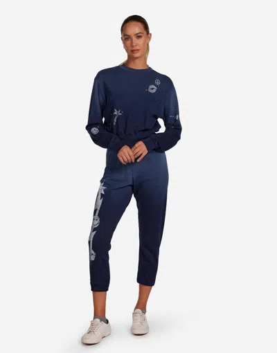 Lauren Moshi Alana Tiger Elements In Navy Ombre