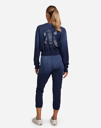 Lauren Moshi Spalding Tiger Elements In Navy Ombre