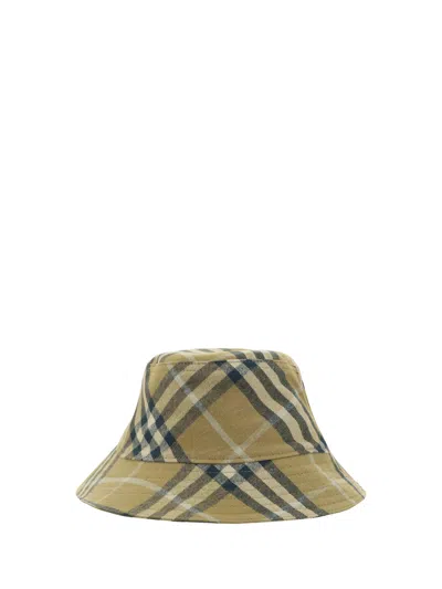 Shop Burberry Mh Twill Check Bucket Bucket Hat In Camp Ip Check