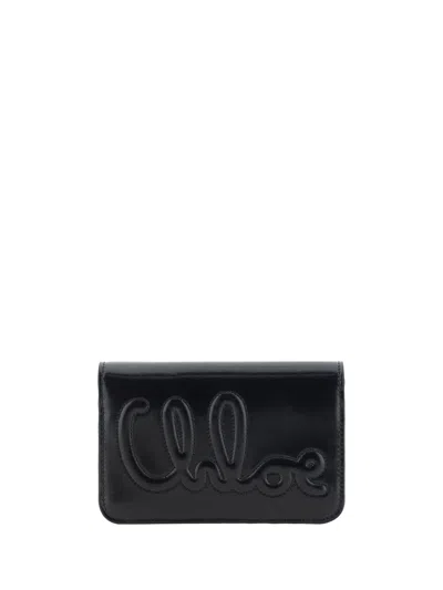 Shop Chloé C Chloe Wallet In Black