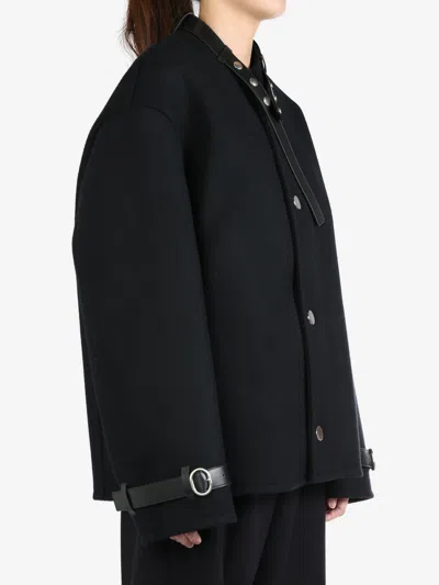 Jil Sander Long-sleeved Button-down Casual Jacket In 001 Black