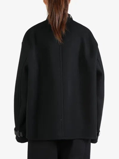 Jil Sander Long-sleeved Button-down Casual Jacket In 001 Black