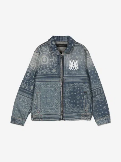 Amiri Bandana Zip Jacket In Blue