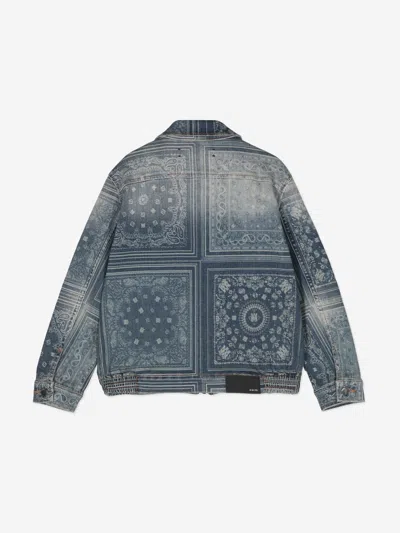 Amiri Bandana Zip Jacket In Blue