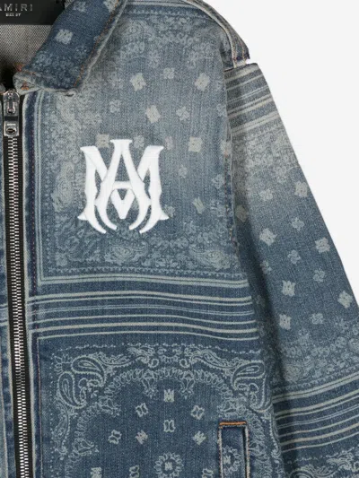 Amiri Bandana Zip Jacket In Blue