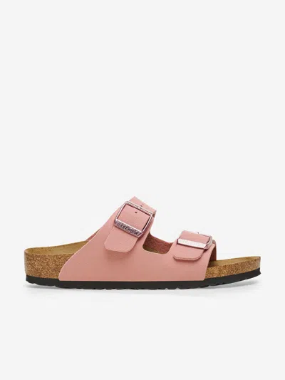 Birkenstock Girls Pink Kids Arizona Two-strap Faux-leather Sandals In Pink