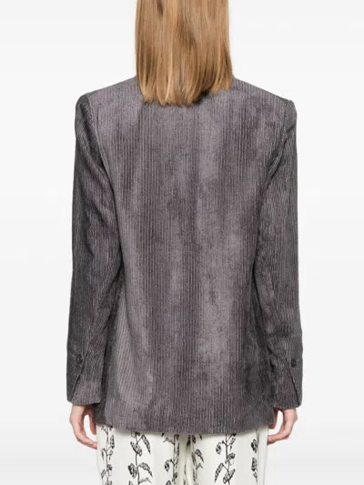 Shop Alysi Velvet Single Breasted Jacket