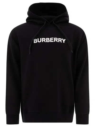 Shop Burberry Logo Cotton Hoodie