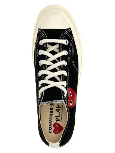 Comme Des Garçons Play Black Low-top Converse With Red Heart Sneakers Black