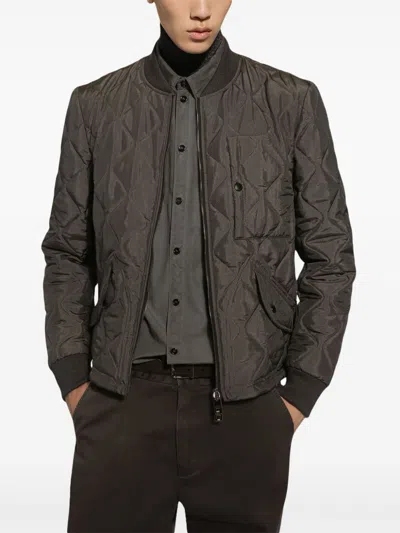 Shop Dolce & Gabbana Nylon Bomber Jacket