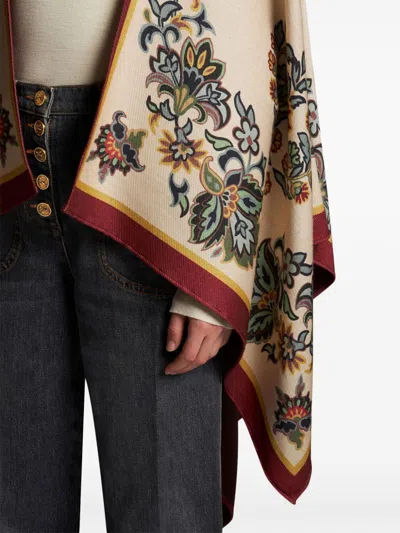 Shop Etro Wool Printed Cape