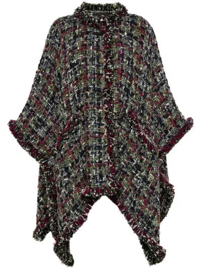 Shop Etro Wool Tweed Cape