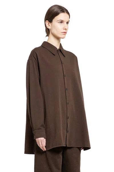 Shop Lemaire Woman Brown Shirts