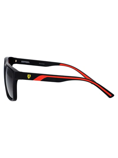 Ferrari Scuderia Matte Black Injected Sunglasses In Black